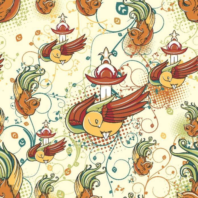 Vector họa tiết chim cổ điển