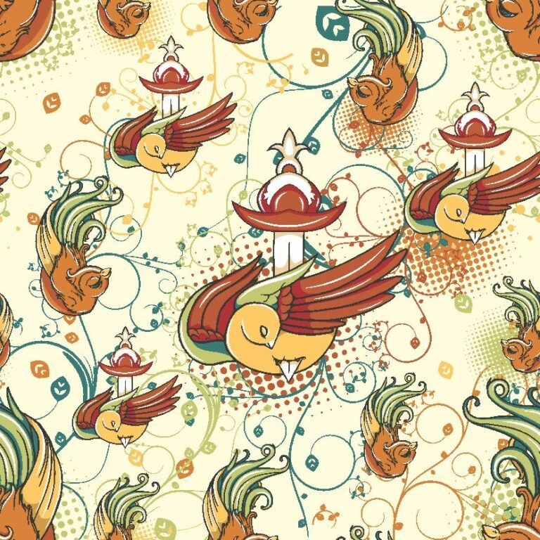 Vector họa tiết chim cổ điển