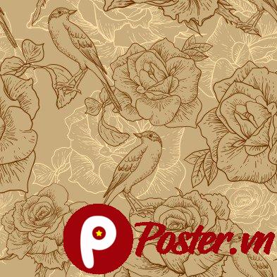 Họa tiết hoa chim cổ điển