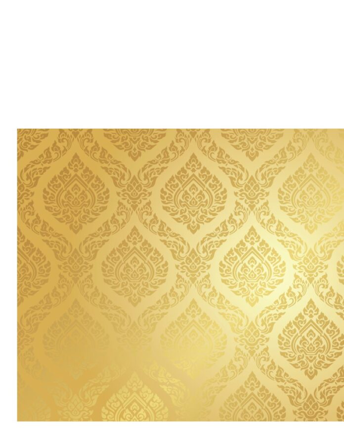 Vector họa tiết Thái Lan vàng