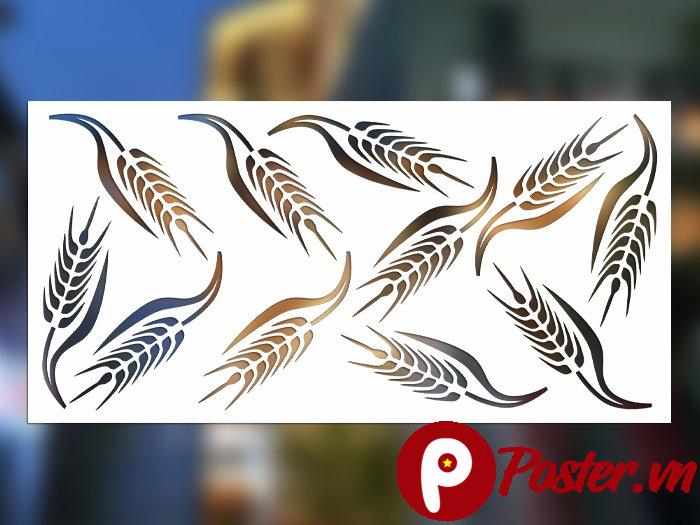 Vector hoa văn cắt CNC lúa mì