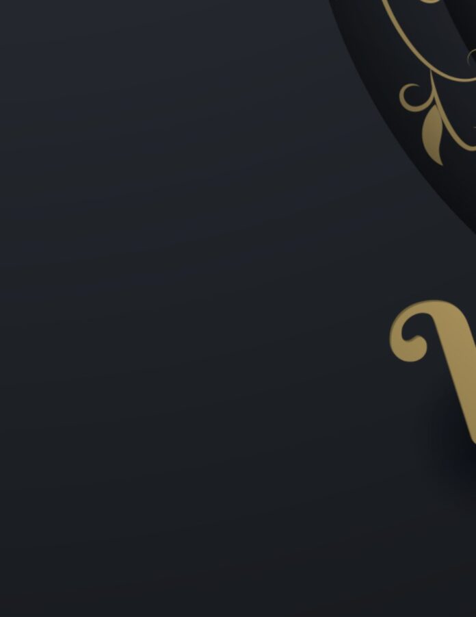 Vector hoa văn cổ điển đen vàng