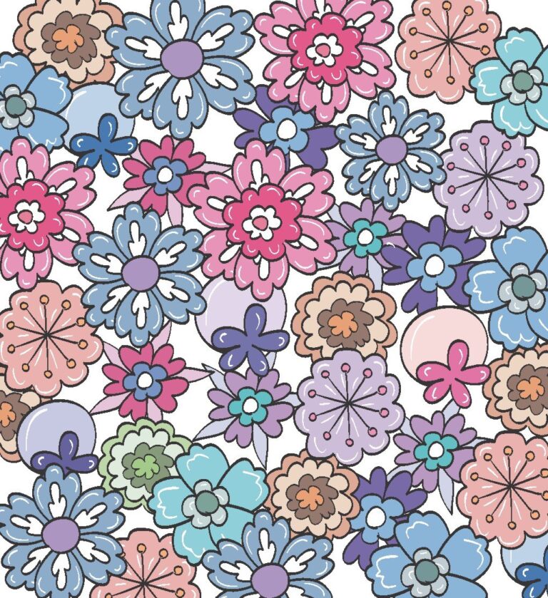 Vector hoa văn đồ họa đa sắc