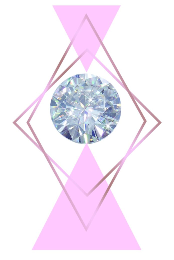 Vector kim cương hồng