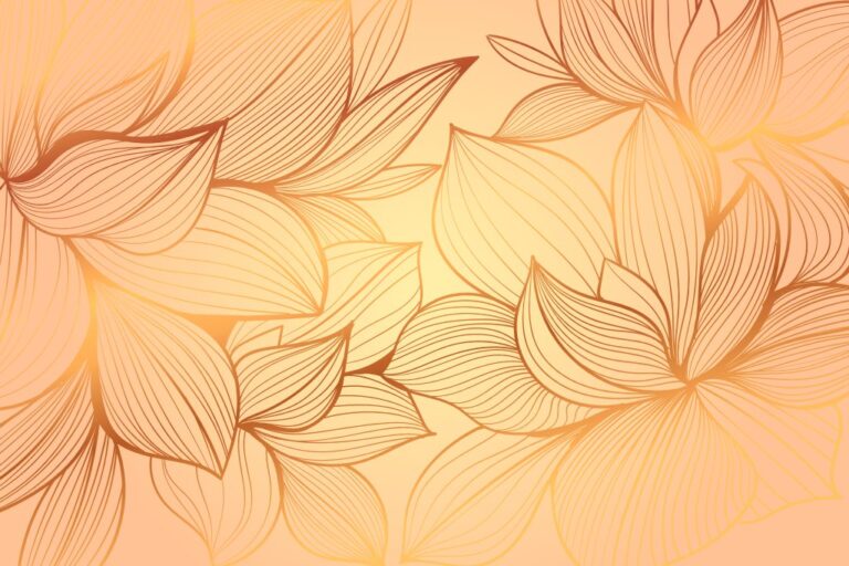 Vector lá vàng kim tuyến sang trọng