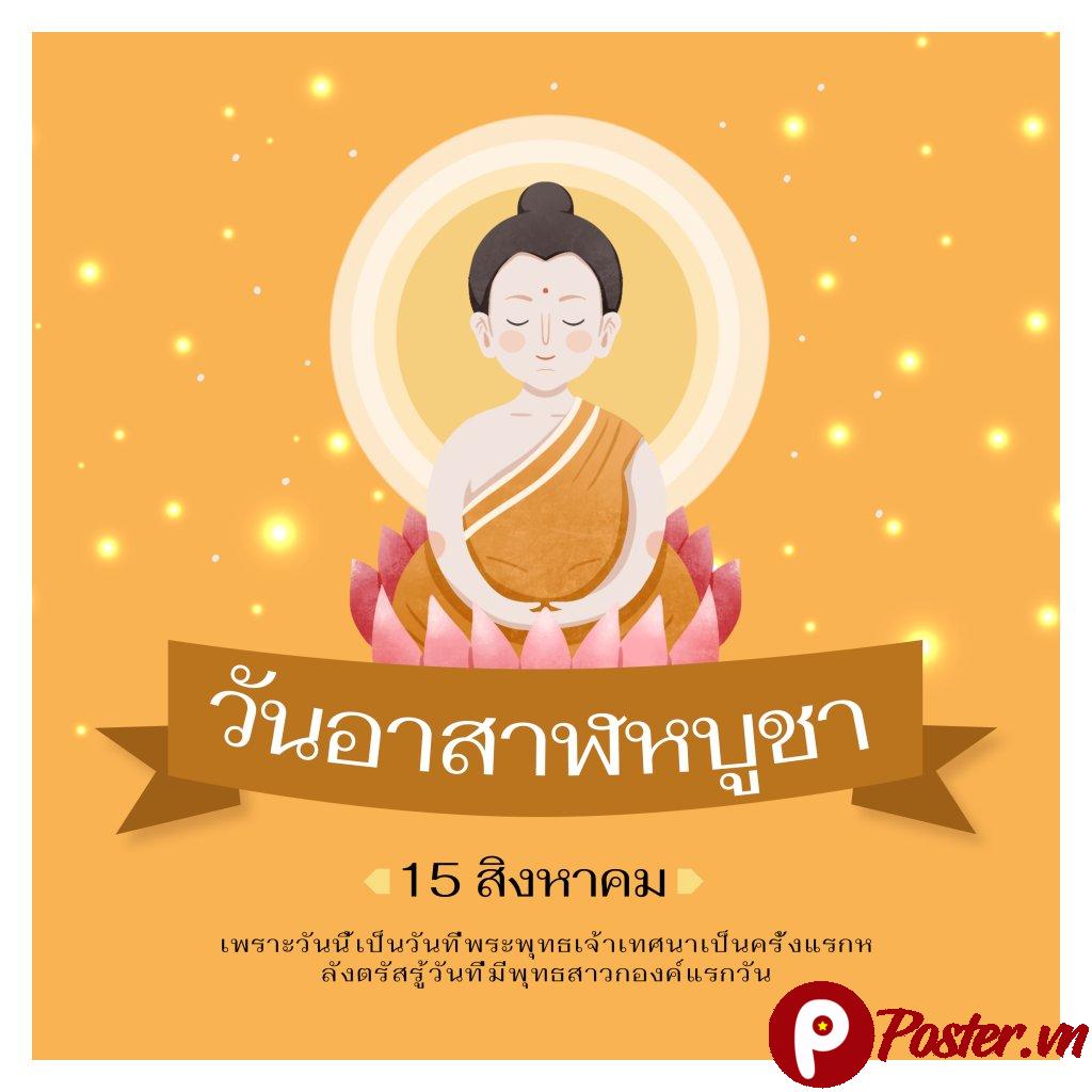 Vector Lễ Asalha Puja