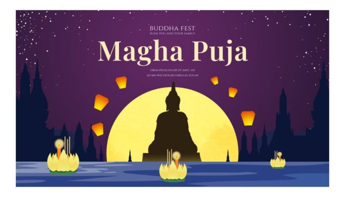 Vector Lễ Hội Magha Puja