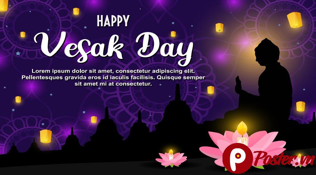 Vector Lễ Phật Đản Vesak Day