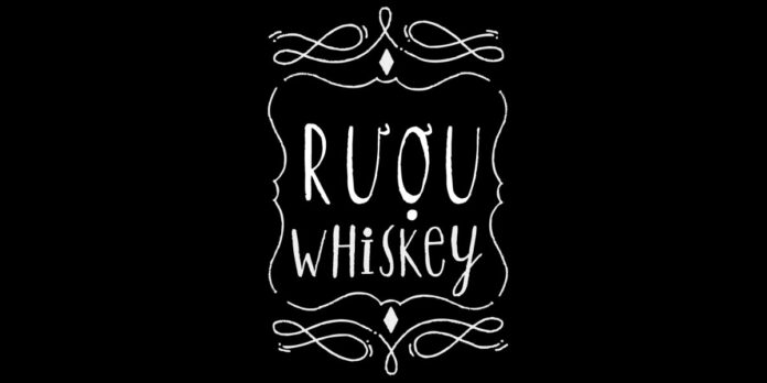 Logo rượu whiskey đen trắng