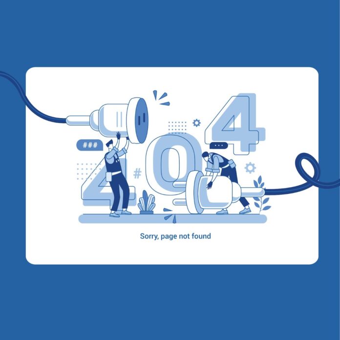 Vector lỗi 404 EPS