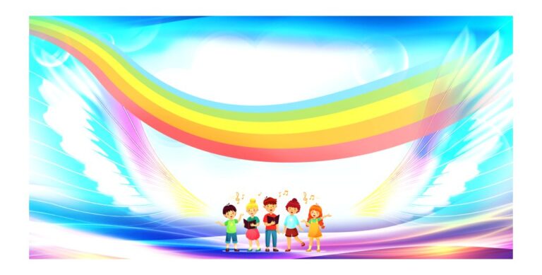 Vector mầm non cầu vồng