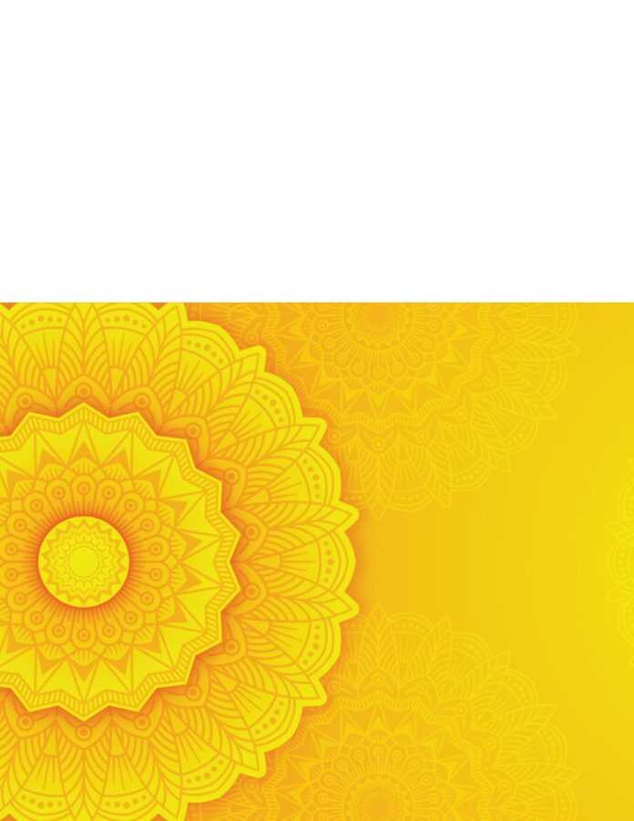 Vector mandala vàng đẹp