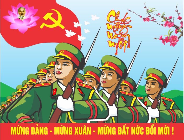 Vector Mừng Đảng Mừng Xuân Bộ Đội