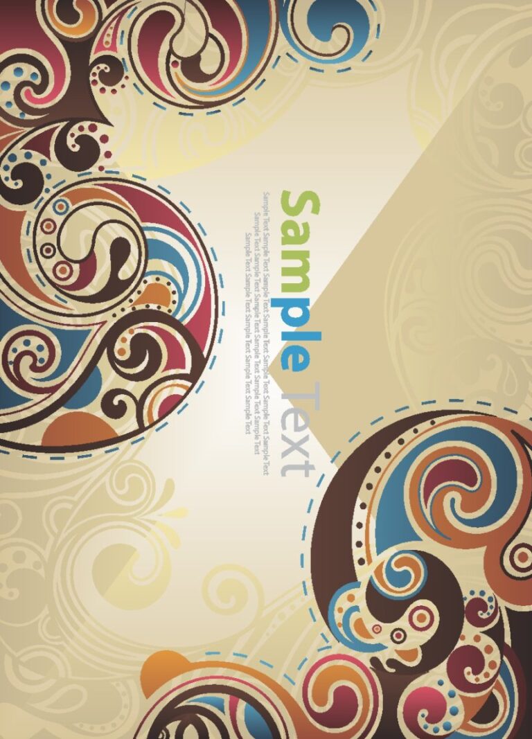 Vector nền trang trí hoa văn