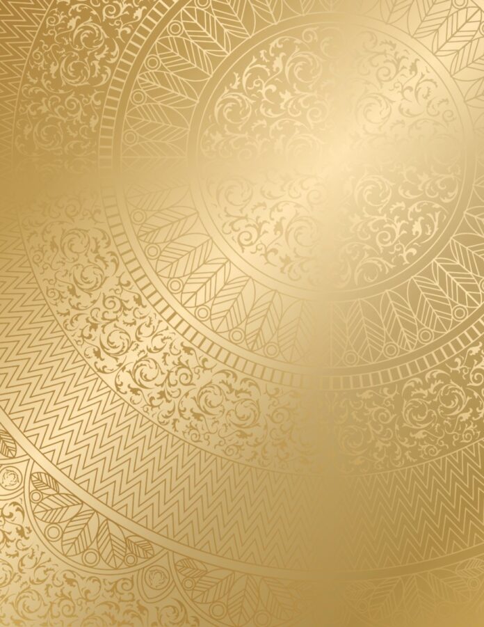 Vector nền vàng hoa văn sang trọng