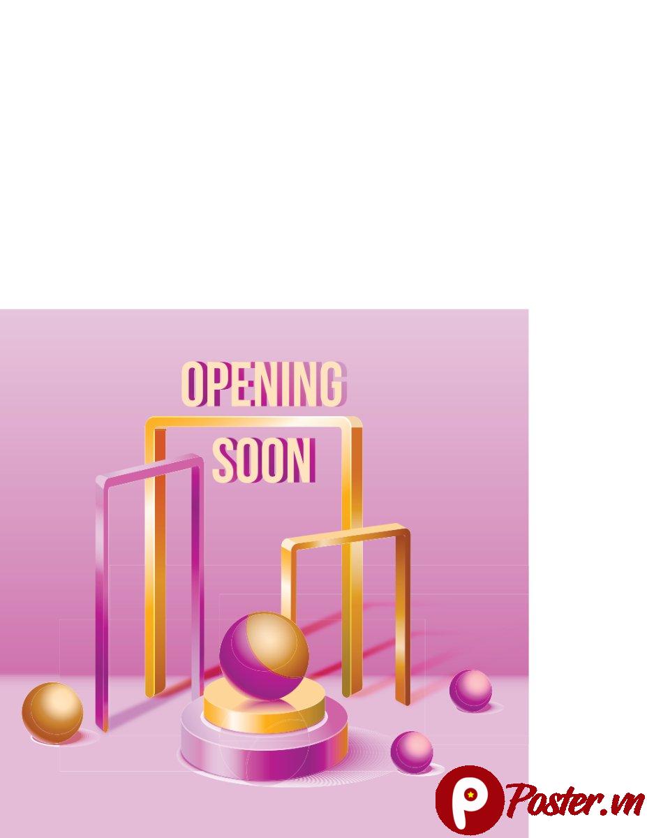 Vector Opening Soon hiện đại
