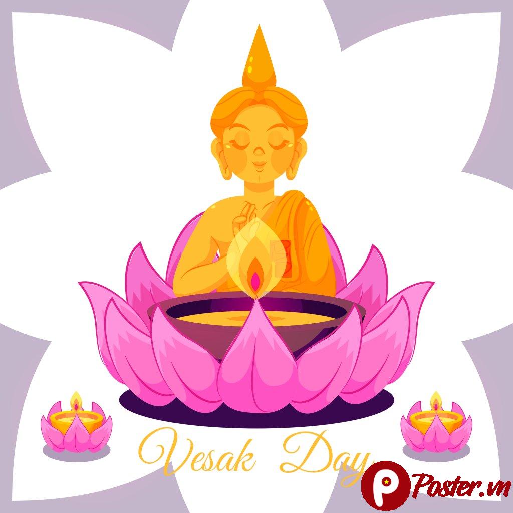 Vector Phật Đản Vesak Day