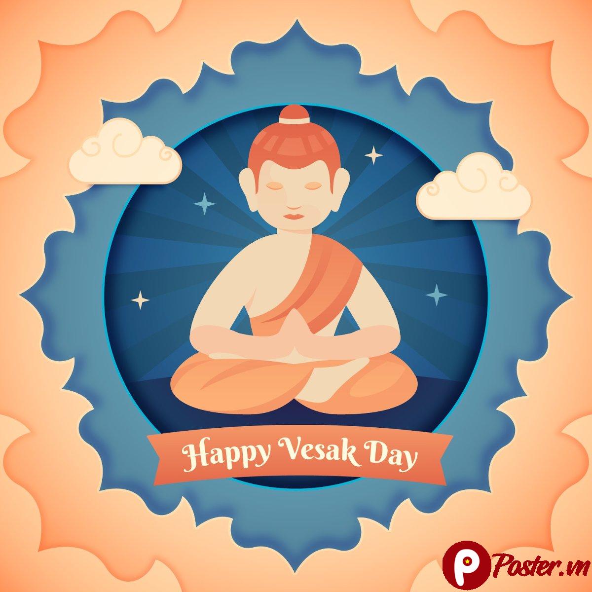 Vector Phật Đản Vesak Day