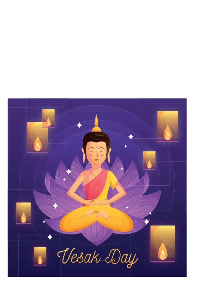 Vector Phật Đản Vesak Day