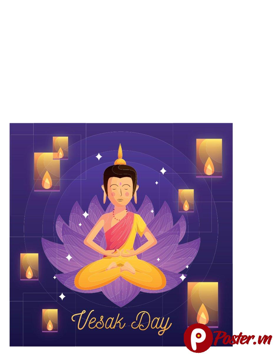 Vector Phật Đản Vesak Day