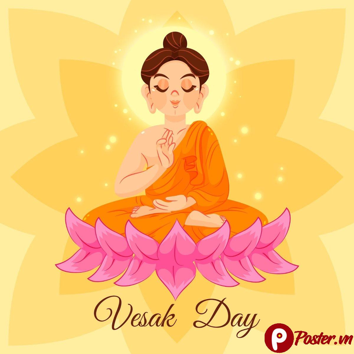 Vector Phật Đản Vesak Day