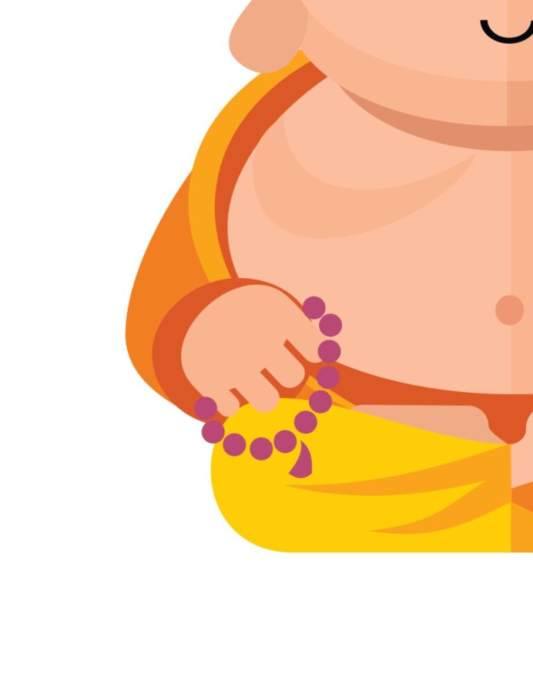 Vector Phật Di Lặc hoạt hình