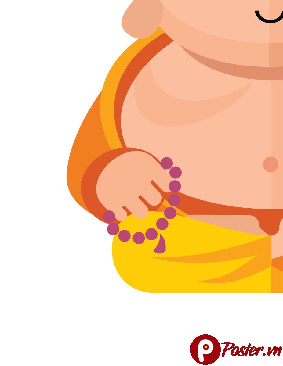 Vector Phật Di Lặc hoạt hình