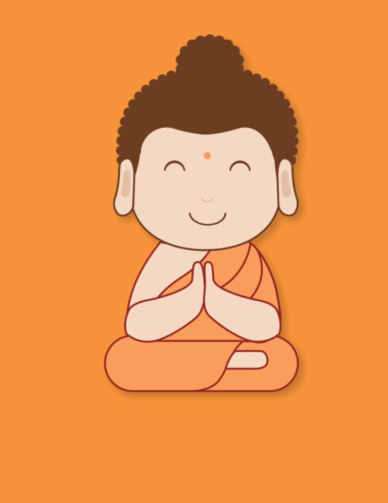 Vector Phật giáo chibi