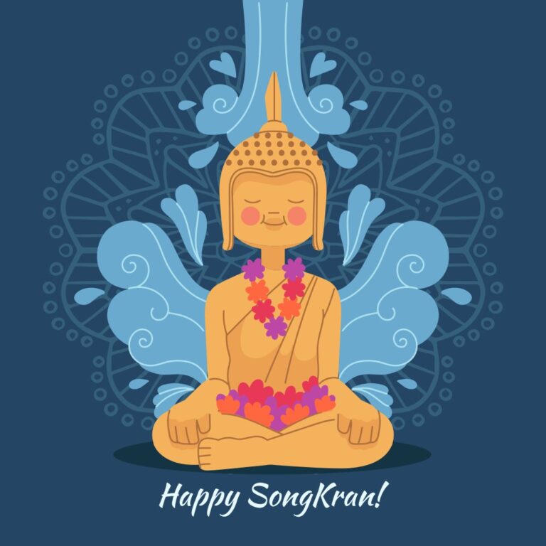 Vector Phật Songkran hoạt hình