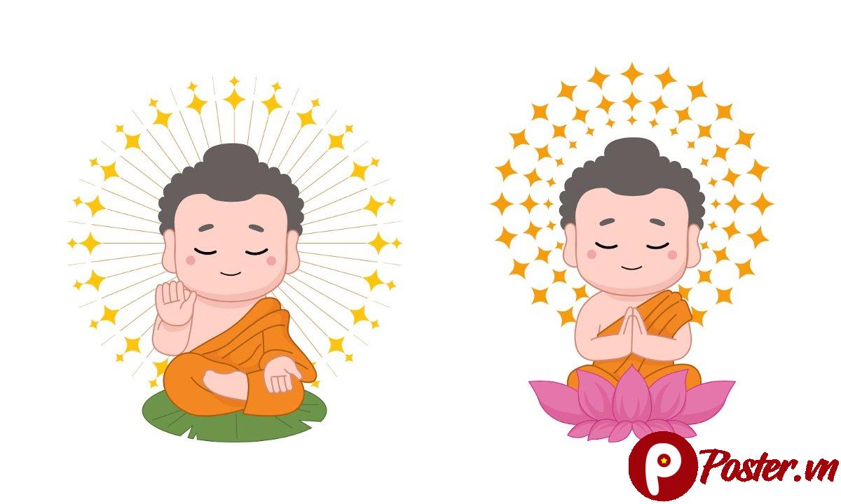 Vector Phật Thích Ca Mâu Ni hoạt hình
