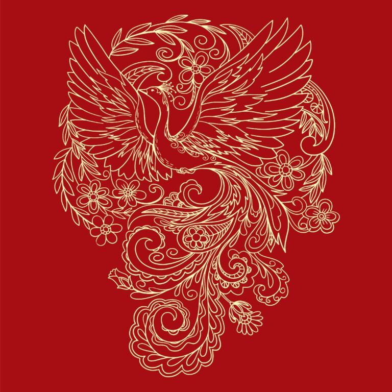Vector phượng hoàng nghệ thuật