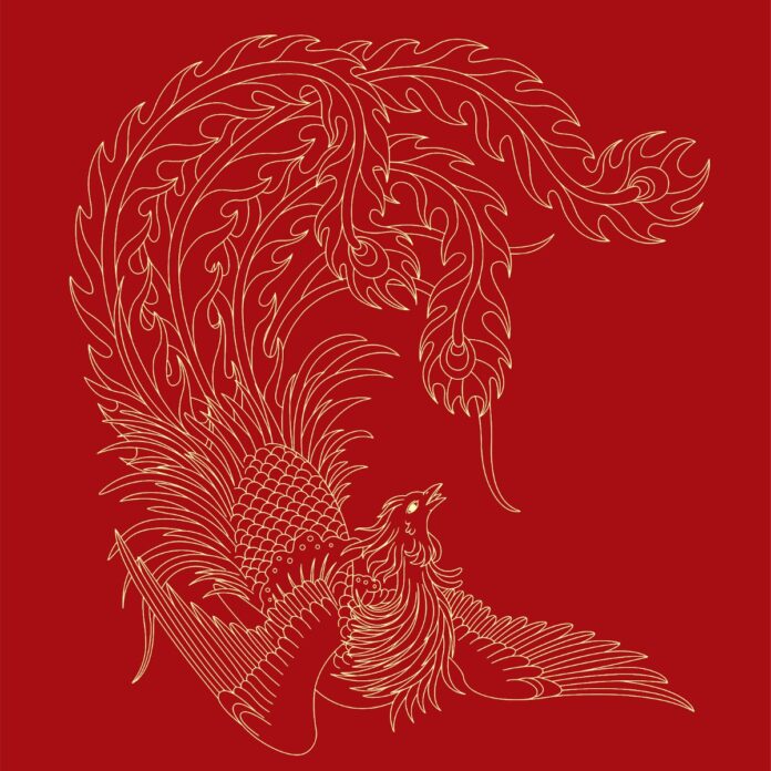 Vector Phượng Hoàng Vàng