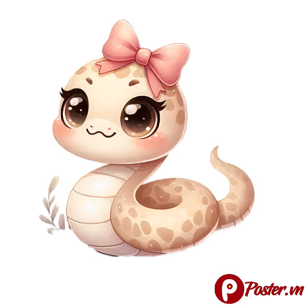 Vector rắn con dễ thương