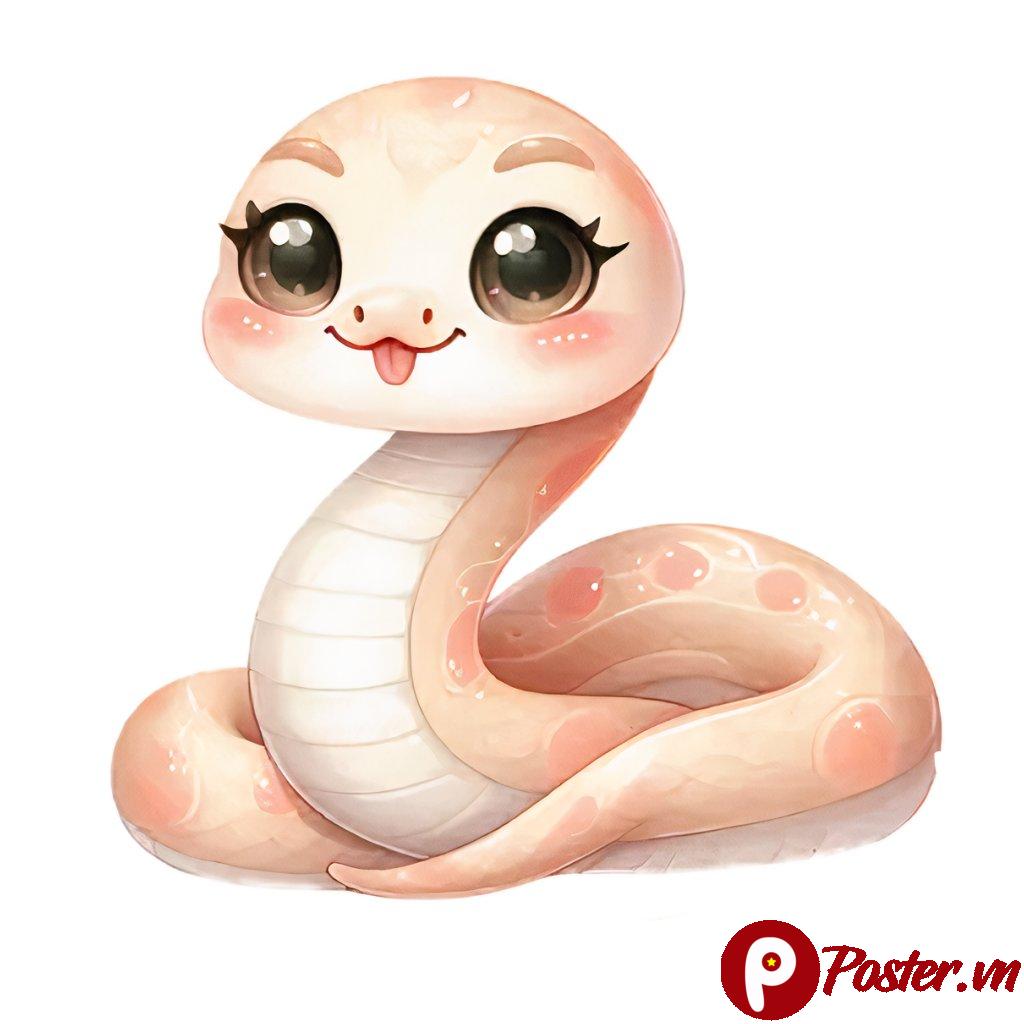 Vector rắn con dễ thương