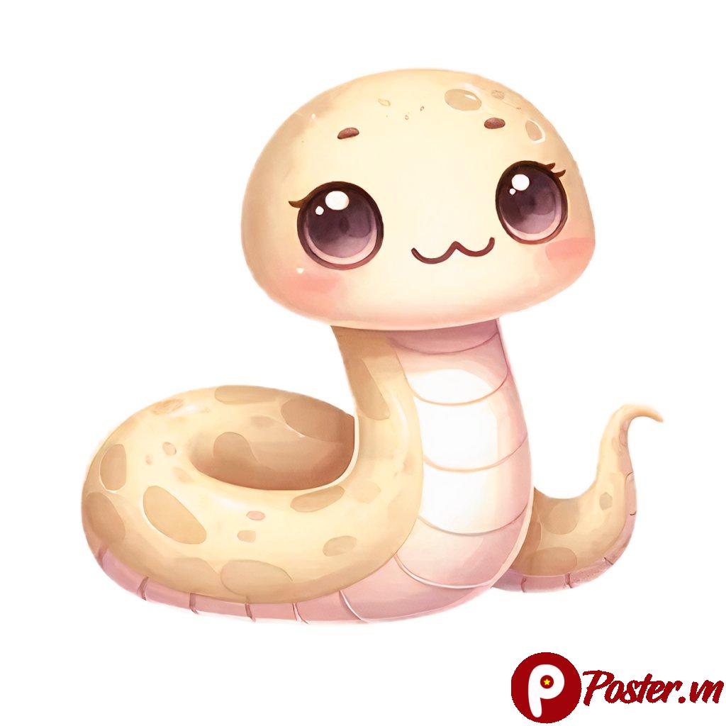 Vector rắn con dễ thương