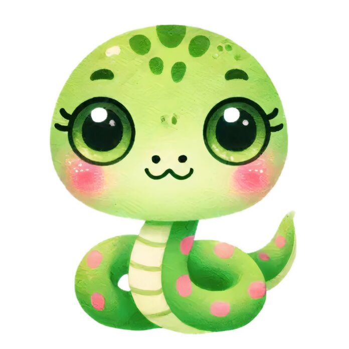 Vector rắn hoạt hình dễ thương