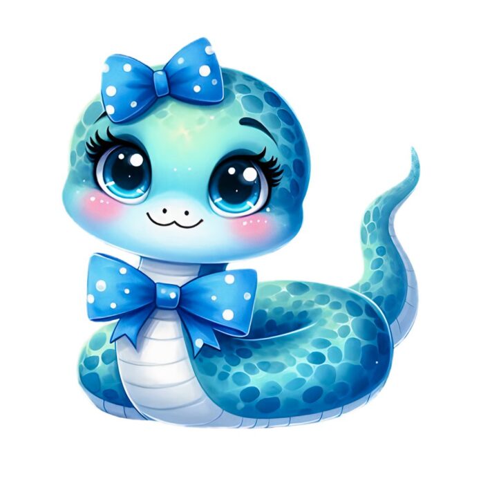 Vector rắn hoạt hình dễ thương