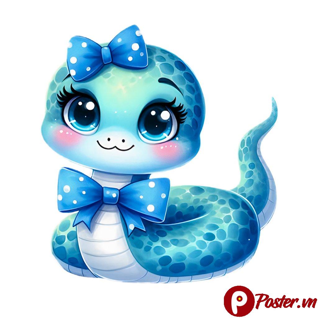 Vector rắn hoạt hình dễ thương