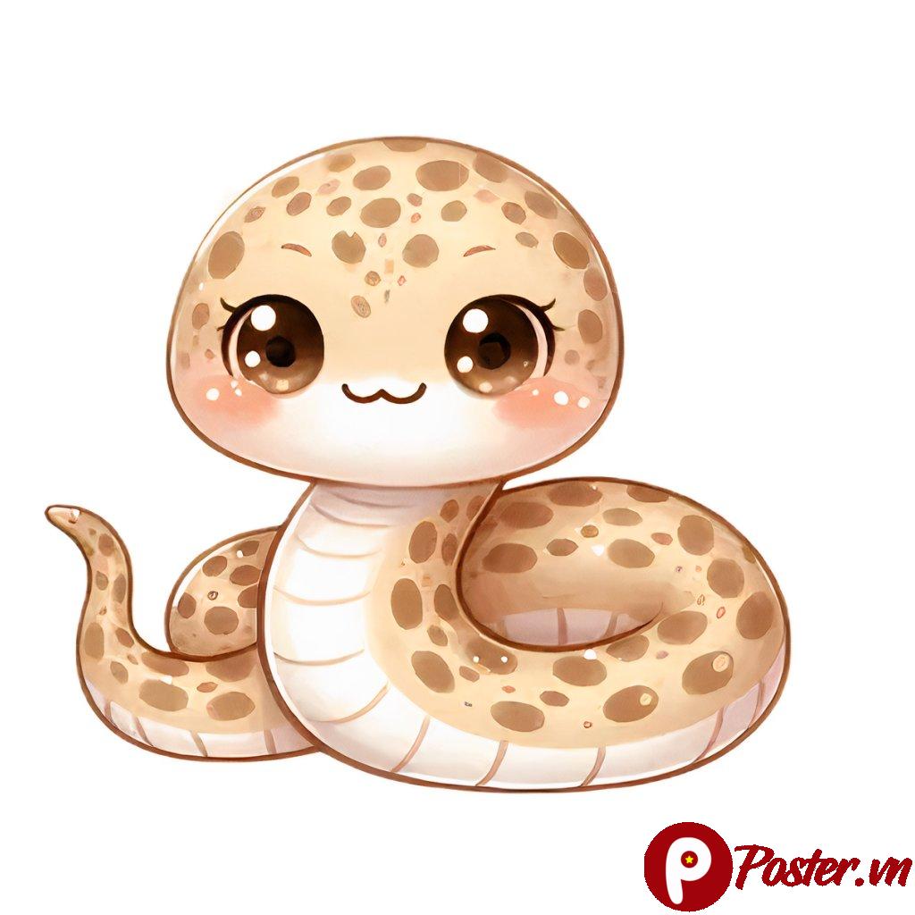 Vector rắn hoạt hình dễ thương