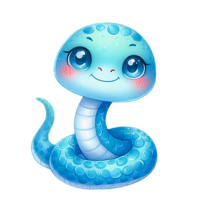 Vector rắn hoạt hình dễ thương