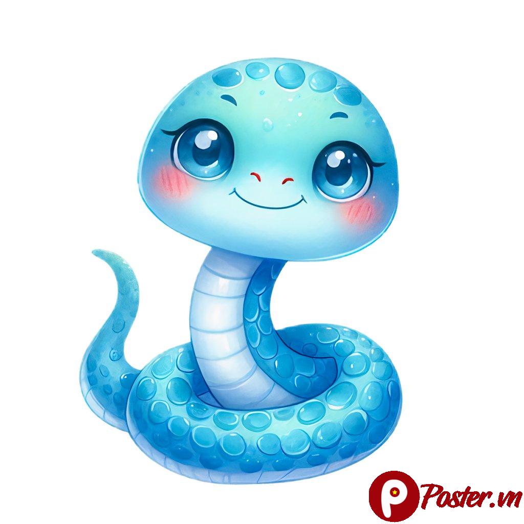 Vector rắn hoạt hình dễ thương