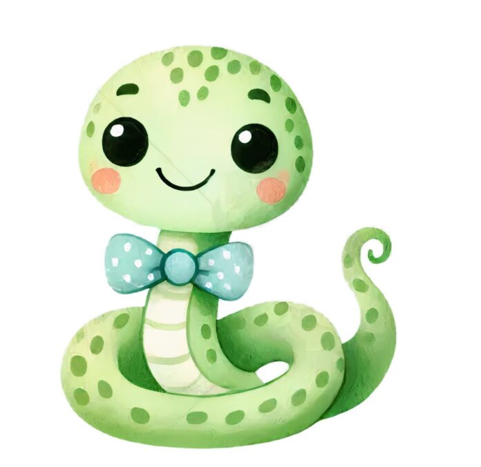 Vector rắn hoạt hình dễ thương