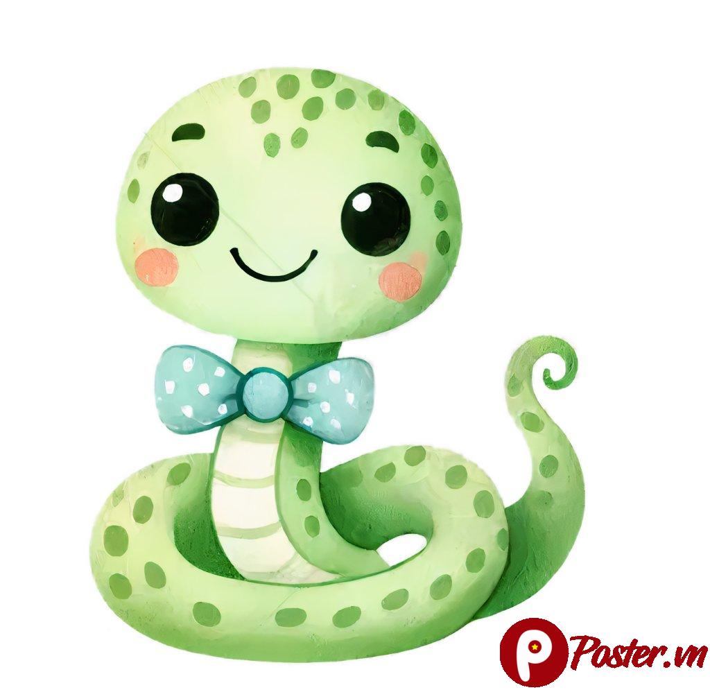 Vector rắn hoạt hình dễ thương