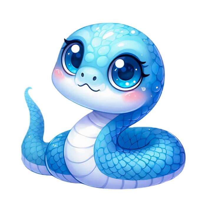 Vector rắn hoạt hình dễ thương