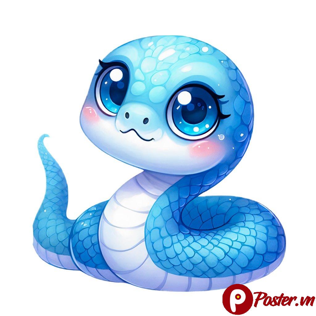 Vector rắn hoạt hình dễ thương