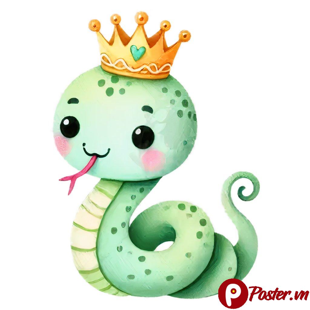 Vector rắn hoạt hình dễ thương