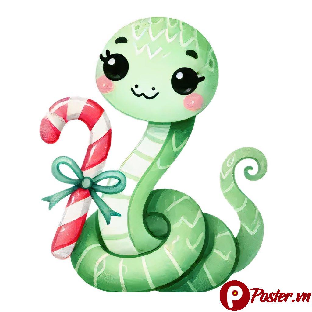 Vector rắn hoạt hình dễ thương