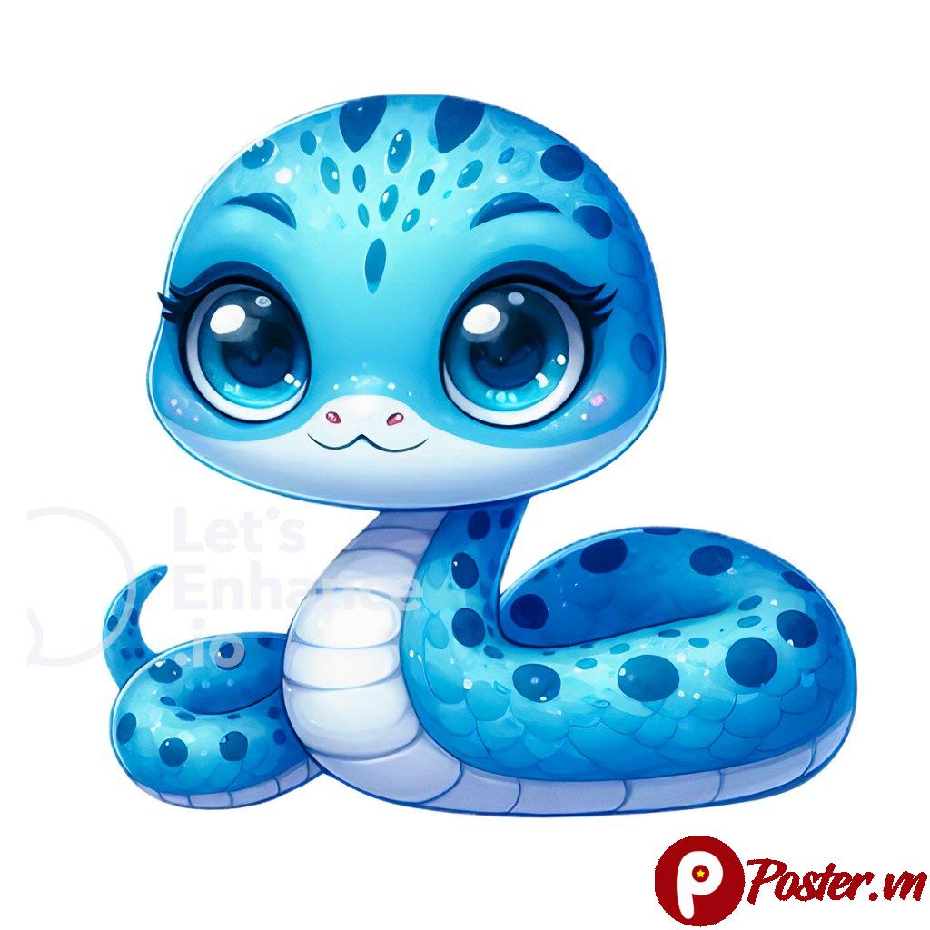 Vector rắn hoạt hình dễ thương