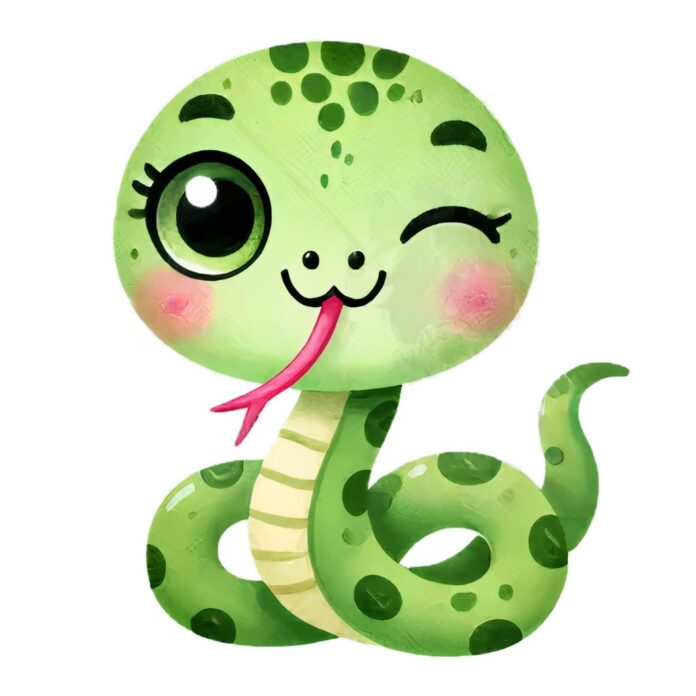 Vector rắn hoạt hình dễ thương