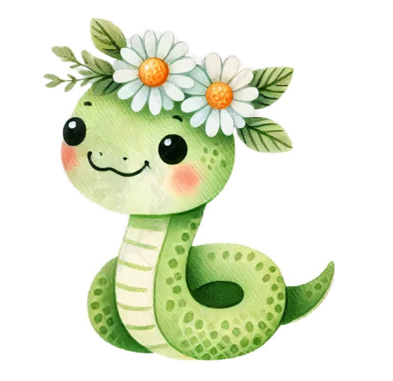 Vector rắn hoạt hình dễ thương